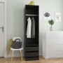 Schwarzer Sperrholzschrank mit Schubladen 50x50x200 cm von vidaXL, Kleiderschränke - Ref: Foro24-800613, Preis: 142,49 €, Rab...