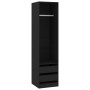 Armario con cajones de madera contrachapada negro 50x50x200 cm de vidaXL, Armarios roperos - Ref: Foro24-800613, Precio: 148,...