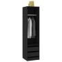 Armario con cajones de madera contrachapada negro 50x50x200 cm de vidaXL, Armarios roperos - Ref: Foro24-800613, Precio: 148,...