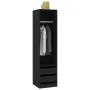 Schwarzer Sperrholzschrank mit Schubladen 50x50x200 cm von vidaXL, Kleiderschränke - Ref: Foro24-800613, Preis: 131,44 €, Rab...