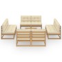Gartenmöbel 9-teilig mit Kissen aus massivem Kiefernholz von vidaXL, Gartensets - Ref: Foro24-3076327, Preis: 912,28 €, Rabat...