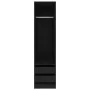 Schwarzer Sperrholzschrank mit Schubladen 50x50x200 cm von vidaXL, Kleiderschränke - Ref: Foro24-800613, Preis: 131,44 €, Rab...