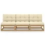 3-seater garden sofa with solid pine wood cushions by vidaXL, Outdoor sofas - Ref: Foro24-3076352, Price: 304,97 €, Discount: %