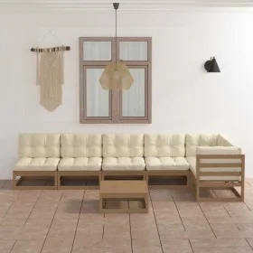 Garden furniture 7 pieces with cushions made of solid pine wood by vidaXL, Garden sets - Ref: Foro24-3076622, Price: 766,98 €...