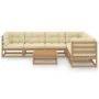 Gartenmöbel-Set 7-tlg. Kissen aus honigbraunem Kiefernholz von vidaXL, Gartensets - Ref: Foro24-3076792, Preis: 767,29 €, Rab...