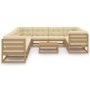 Gartenmöbel-Set 11-tlg. Kissen aus honigbraunem Kiefernholz von vidaXL, Gartensets - Ref: Foro24-3077052, Preis: 1,00 €, Raba...