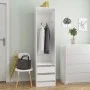 Glänzend weißer Sperrholzschrank mit Schubladen 50x50x200 cm von vidaXL, Kleiderschränke - Ref: Foro24-800618, Preis: 146,80 ...