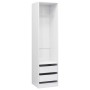 Glänzend weißer Sperrholzschrank mit Schubladen 50x50x200 cm von vidaXL, Kleiderschränke - Ref: Foro24-800618, Preis: 164,68 ...