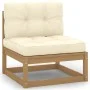 Garden furniture set 7 pcs honey brown pine wood cushions by vidaXL, Garden sets - Ref: Foro24-3077302, Price: 739,48 €, Disc...