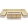 Garden furniture set 13 pcs honey brown pine wood cushions by vidaXL, Garden sets - Ref: Foro24-3077287, Price: 1,00 €, Disco...