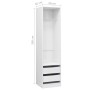 Glänzend weißer Sperrholzschrank mit Schubladen 50x50x200 cm von vidaXL, Kleiderschränke - Ref: Foro24-800618, Preis: 164,68 ...