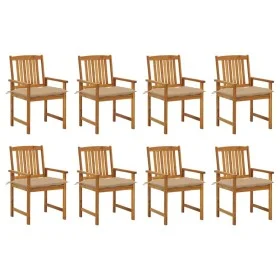 Garden chairs with cushions 8 pcs solid acacia wood by vidaXL, Garden chairs - Ref: Foro24-3078196, Price: 617,98 €, Discount: %
