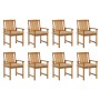 Garden chairs with cushions 8 pcs solid acacia wood by vidaXL, Garden chairs - Ref: Foro24-3078196, Price: 651,05 €, Discount: %