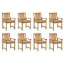Garden chairs with cushions 8 pcs solid acacia wood by vidaXL, Garden chairs - Ref: Foro24-3078196, Price: 617,98 €, Discount: %