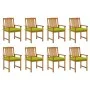 Garden chairs with cushions 8 pcs solid acacia wood by vidaXL, Garden chairs - Ref: Foro24-3078204, Price: 625,41 €, Discount: %