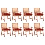 Sillas comedor de jardín y cojines 8 uds madera maciza acacia de vidaXL, Sillas de jardín - Ref: Foro24-3078395, Precio: 585,...