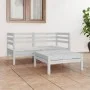 Gartenmöbel-Set 3-teilig aus massivem weißem Kiefernholz von vidaXL, Gartensets - Ref: Foro24-3082393, Preis: 149,33 €, Rabat...