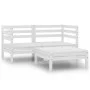 Gartenmöbel-Set 3-teilig aus massivem weißem Kiefernholz von vidaXL, Gartensets - Ref: Foro24-3082393, Preis: 149,33 €, Rabat...