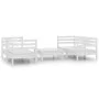 Gartenmöbel-Set 5-teilig aus massivem weißem Kiefernholz von vidaXL, Gartensets - Ref: Foro24-3082398, Preis: 254,15 €, Rabat...