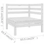 Gartenmöbel-Set 5-teilig aus massivem weißem Kiefernholz von vidaXL, Gartensets - Ref: Foro24-3082398, Preis: 254,15 €, Rabat...