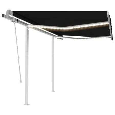 Manual retractable awning with anthracite gray LED light 3x2.5 m by vidaXL, Awnings - Ref: Foro24-3069904, Price: 364,05 €, D...