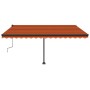 Orange und braune einziehbare manuelle Fußmarkise 400x350 cm von vidaXL, Markisen - Ref: Foro24-3069820, Preis: 500,34 €, Rab...