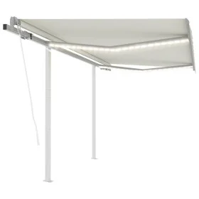 Automatic awning with LED and wind sensor cream 3x2.5 m by vidaXL, Awnings - Ref: Foro24-3069912, Price: 573,21 €, Discount: %