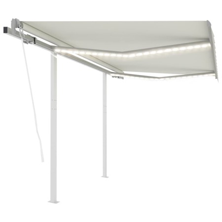 Automatic awning with LED and wind sensor cream 3x2.5 m by vidaXL, Awnings - Ref: Foro24-3069912, Price: 594,81 €, Discount: %