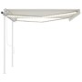 Automatic awning with LED and wind sensor cream 4x3 m by vidaXL, Awnings - Ref: Foro24-3069952, Price: 716,78 €, Discount: %