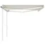 Automatic awning with LED and wind sensor cream 4x3 m by vidaXL, Awnings - Ref: Foro24-3069952, Price: 702,76 €, Discount: %