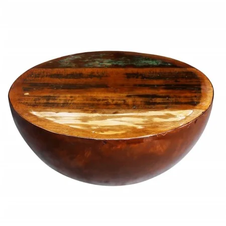 Bowl-shaped coffee table steel base solid recycled wood by vidaXL, Coffee table - Ref: Foro24-241648, Price: 93,38 €, Discoun...