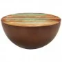 Bowl-shaped coffee table steel base solid recycled wood by vidaXL, Coffee table - Ref: Foro24-241648, Price: 93,38 €, Discoun...