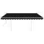 Manual retractable awning with anthracite gray LED light 4x3 m by vidaXL, Awnings - Ref: Foro24-3069944, Price: 469,06 €, Dis...