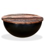 Schwarzer schalenförmiger Couchtisch aus recyceltem Massivholz von vidaXL, Couchtisch - Ref: Foro24-245259, Preis: 113,16 €, ...