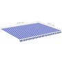 Tela de repuesto para toldo azul y blanco 4,5x3,5 m en Toldos | Comprar online en Foro24