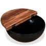 Black recycled solid wood bowl-shaped coffee table by vidaXL, Coffee table - Ref: Foro24-245259, Price: 112,65 €, Discount: %