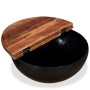 Mesa de centro de madera maciza reciclada negra en forma de bol de vidaXL, Mesas de centro - Ref: Foro24-245259, Precio: 122,...