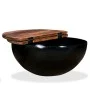 Black recycled solid wood bowl-shaped coffee table by vidaXL, Coffee table - Ref: Foro24-245259, Price: 112,65 €, Discount: %