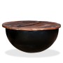 Schwarzer schalenförmiger Couchtisch aus recyceltem Massivholz von vidaXL, Couchtisch - Ref: Foro24-245259, Preis: 113,16 €, ...