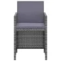 Set de comedor jardín 3 piezas con cojines ratán sintético gris de vidaXL, Conjuntos de jardín - Ref: Foro24-3095500, Precio:...