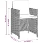3-piece garden dining set with gray synthetic rattan cushions by vidaXL, Garden sets - Ref: Foro24-3095500, Price: 262,64 €, ...
