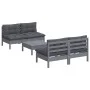 Garden furniture 5 pieces with anthracite pine wood cushions by vidaXL, Garden sets - Ref: Foro24-3096006, Price: 395,03 €, D...