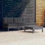 Garden furniture 4 pieces with anthracite pine wood cushions by vidaXL, Garden sets - Ref: Foro24-3096084, Price: 321,15 €, D...