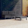 Gartenmöbel 4-teilig mit anthrazitfarbenen Kiefernholzkissen von vidaXL, Gartensets - Ref: Foro24-3096084, Preis: 294,11 €, R...