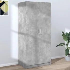 Kleiderschrank aus betongrauem Sperrholz, 80 x 52 x 180 cm von vidaXL, Kleiderschränke - Ref: Foro24-800625, Preis: 195,55 €,...