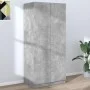 Concrete gray plywood cabinet 80x52x180 cm by vidaXL, Wardrobes - Ref: Foro24-800625, Price: 183,82 €, Discount: %