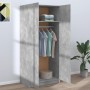 Kleiderschrank aus betongrauem Sperrholz, 80 x 52 x 180 cm von vidaXL, Kleiderschränke - Ref: Foro24-800625, Preis: 203,06 €,...