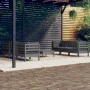 Garden furniture 7 pieces with anthracite pine wood cushions by vidaXL, Garden sets - Ref: Foro24-3096120, Price: 585,30 €, D...