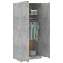 Concrete gray plywood cabinet 80x52x180 cm by vidaXL, Wardrobes - Ref: Foro24-800625, Price: 183,82 €, Discount: %