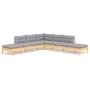 Gartenmöbel-Set 7-teilig und Kissen aus grauem Kiefernholz von vidaXL, Gartensets - Ref: Foro24-3096321, Preis: 523,22 €, Rab...